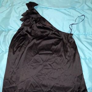 Black one shoulder top